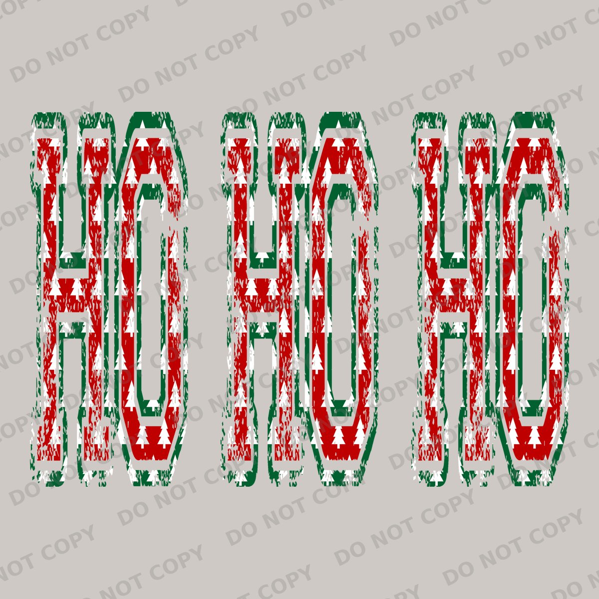 Ho Ho Ho Tree Cutout Varsity Letters