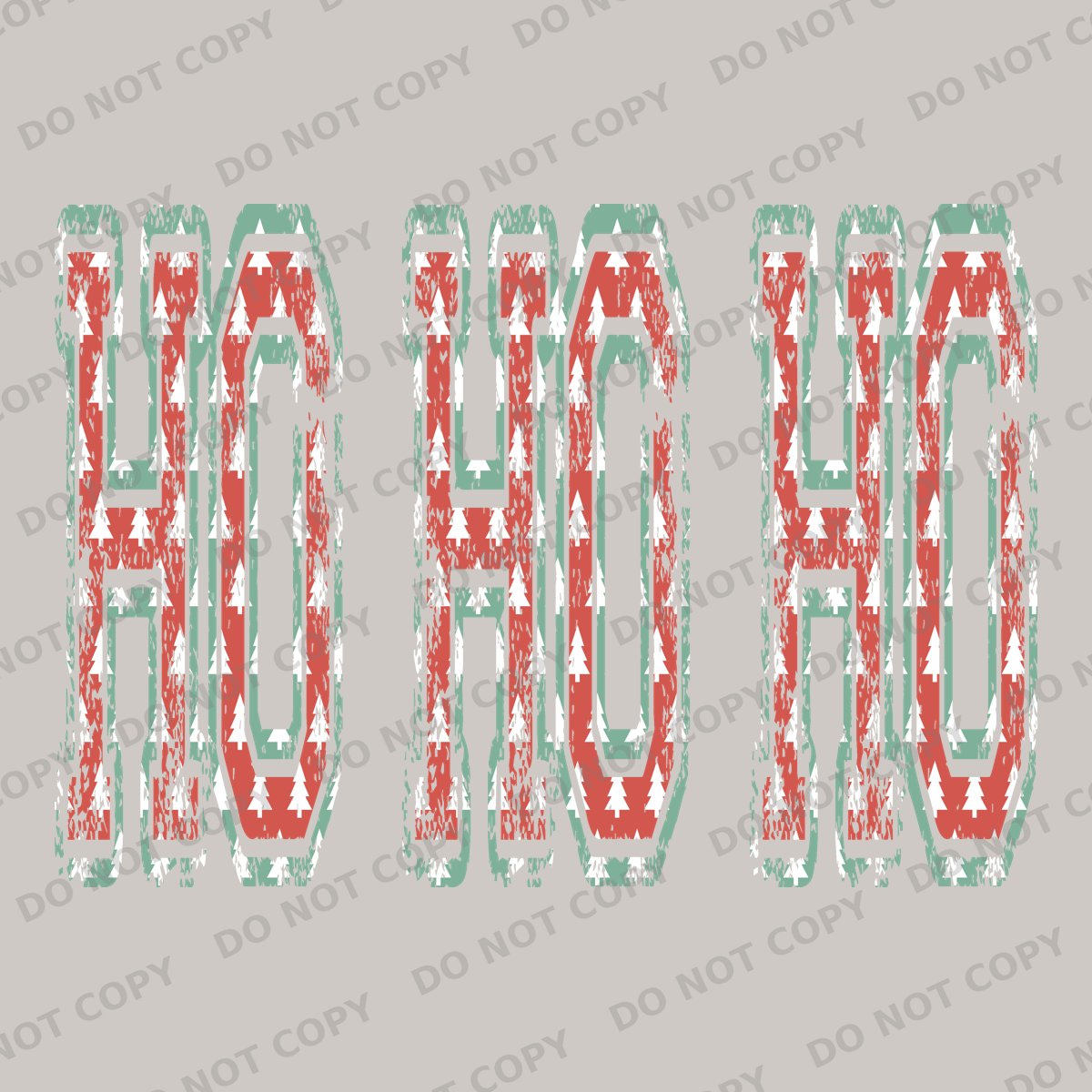 Ho Ho Ho Tree Cutout Varsity Letters