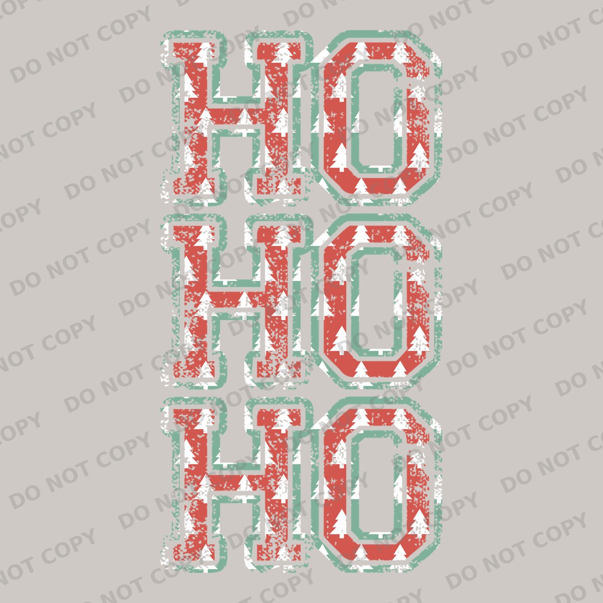 Ho Ho Ho Tree Cutout Varsity Letters