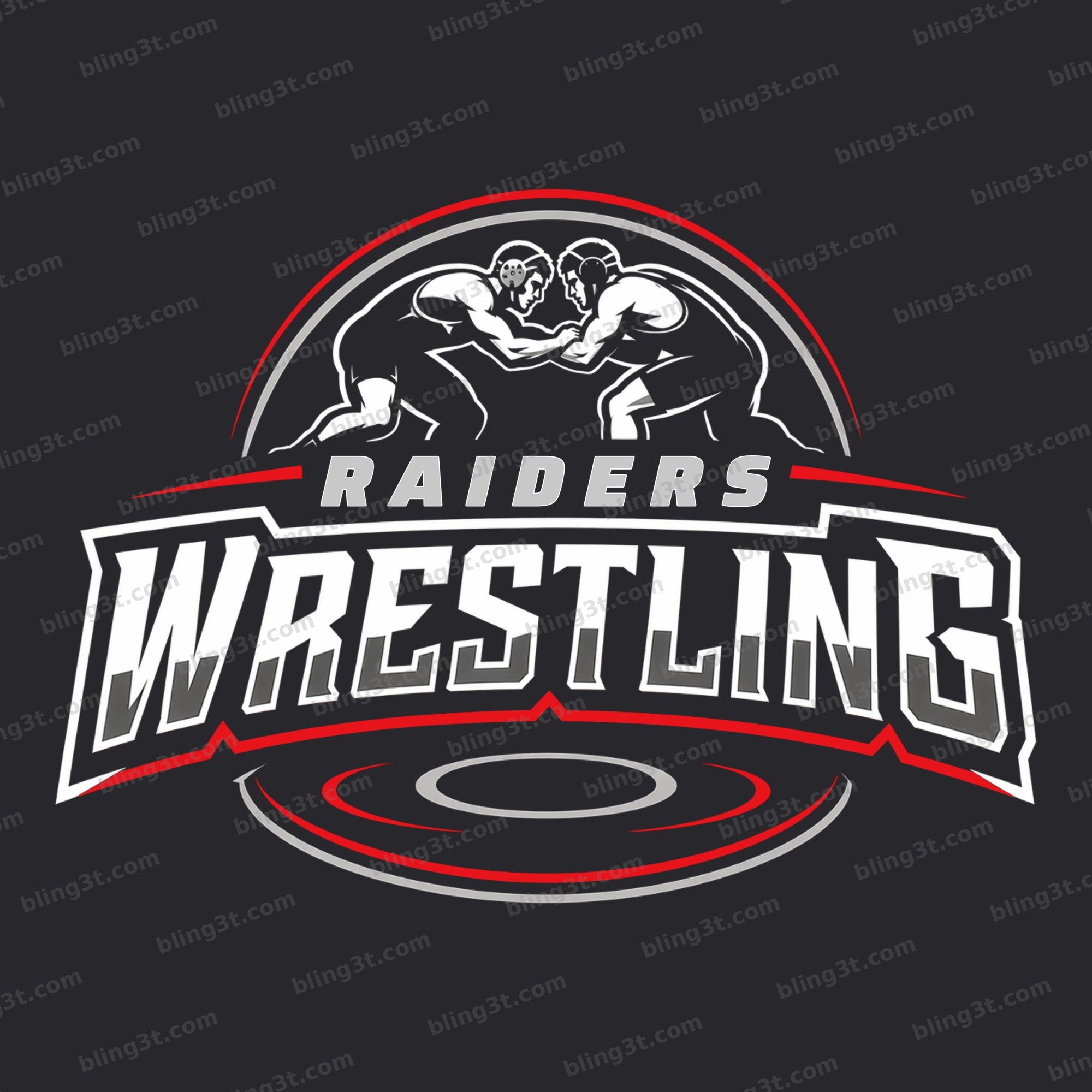 Personalized School Wrestling Logo Team Name