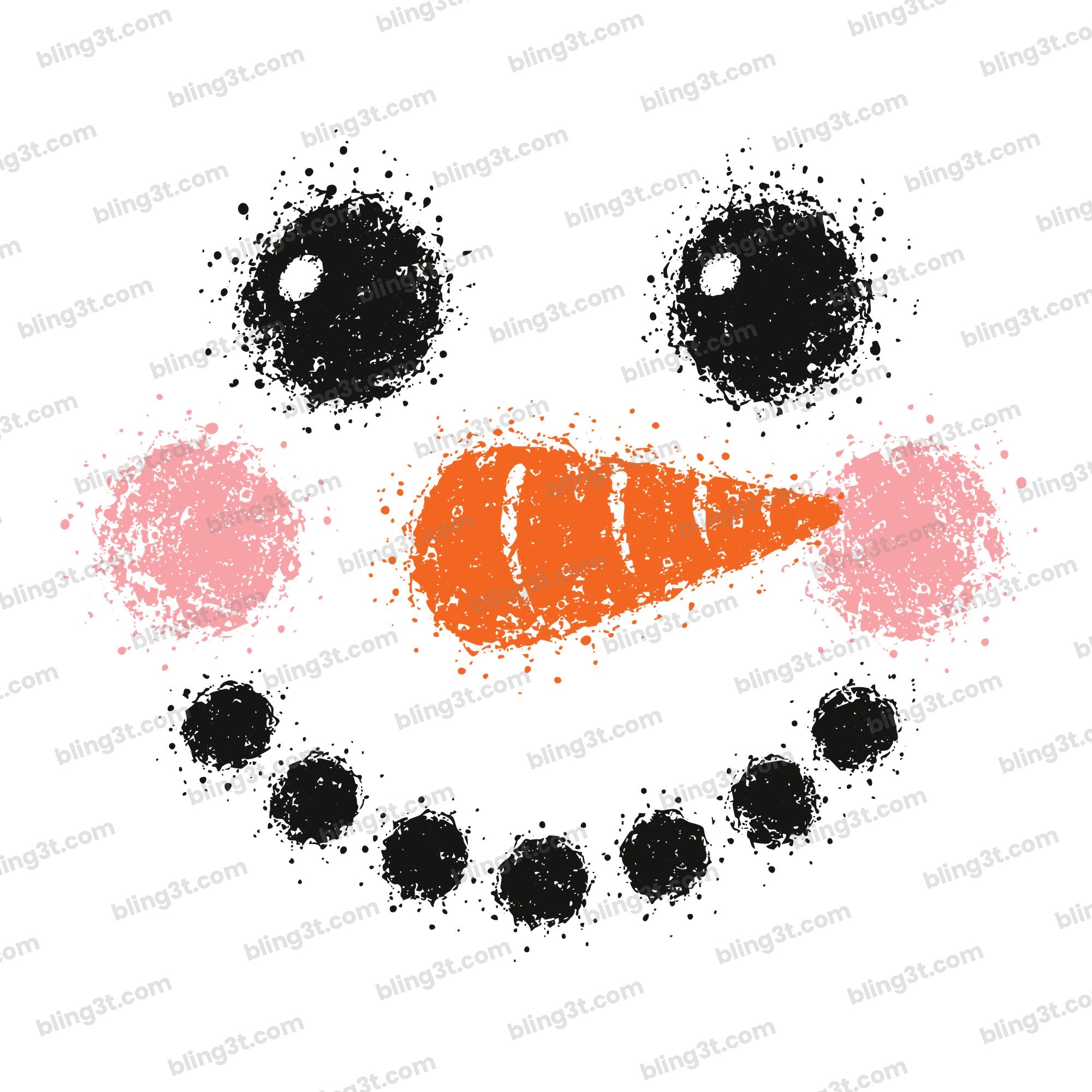 Snowman Face Distressed