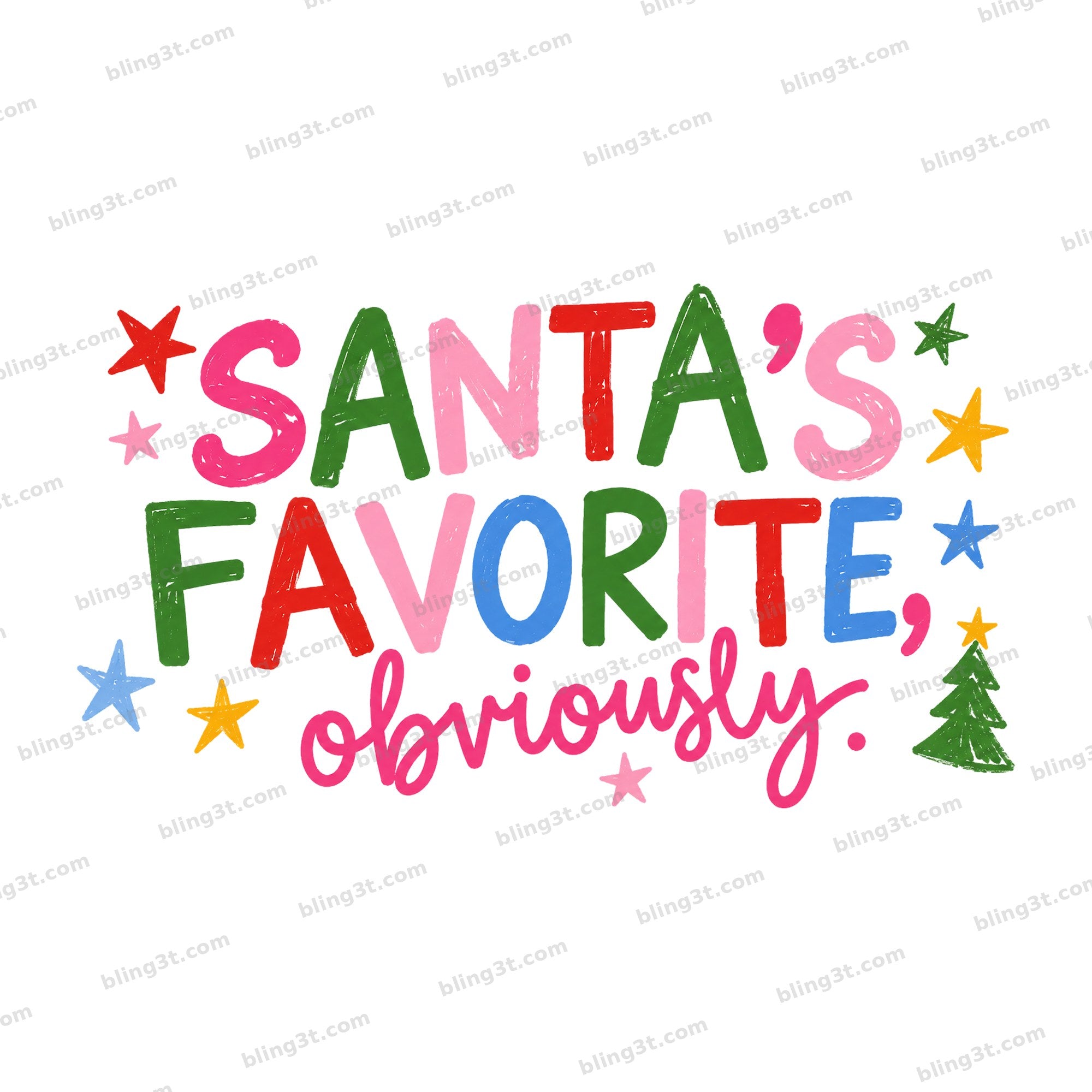Santa's Favorite Obviously Colorful Stars