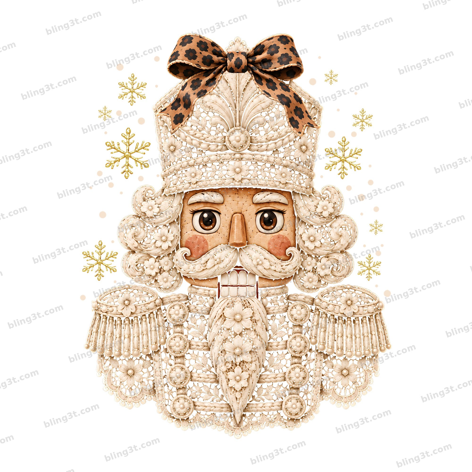 Pearl Nutcracker Leopard Bow
