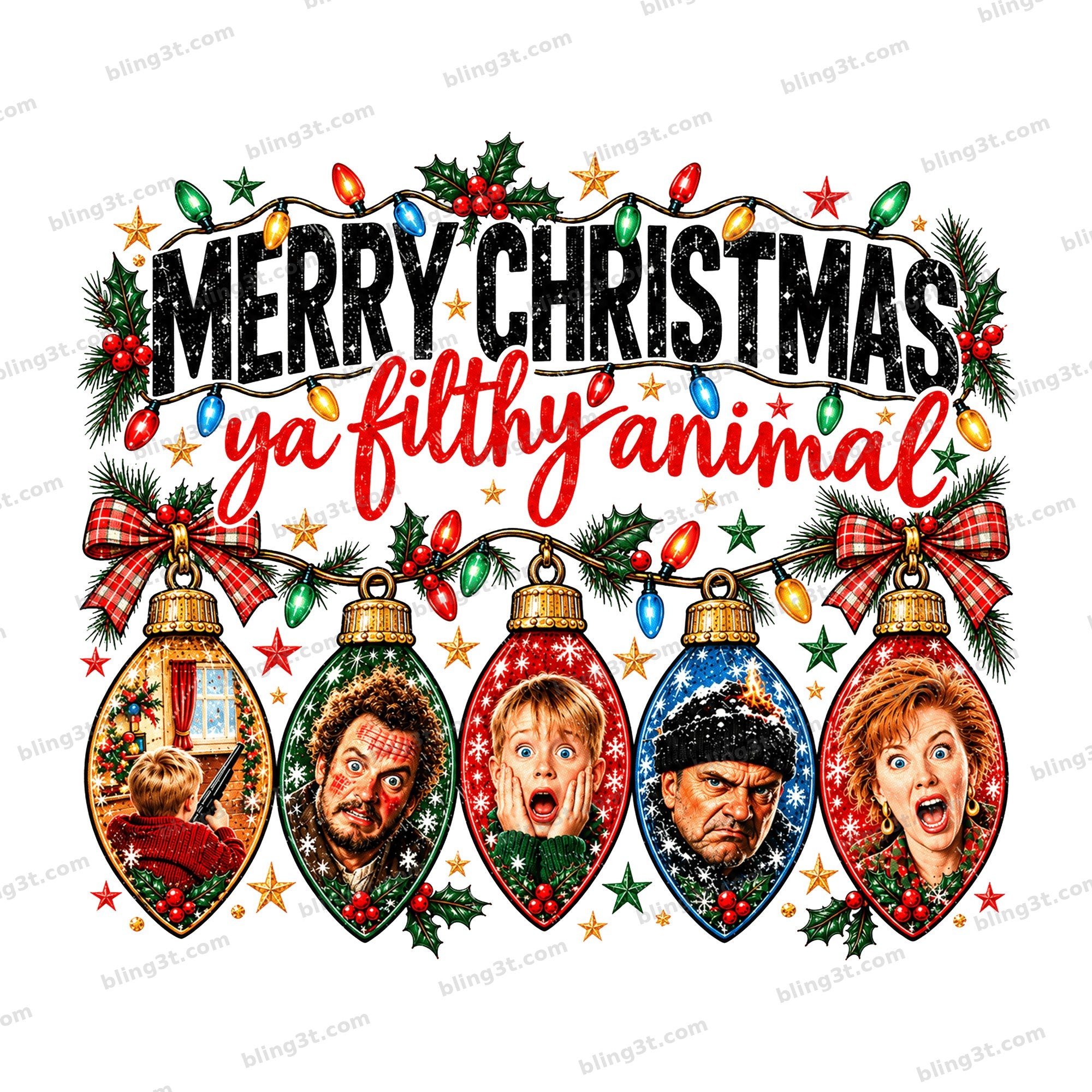 Merry Christmas Ya Filthy Animal Movie Ornament Lights
