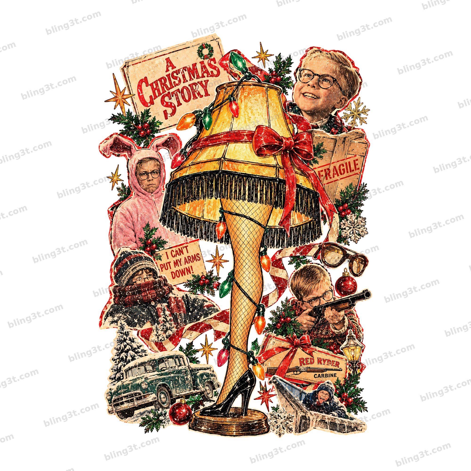A Christmas Story Leg Lamp Collage