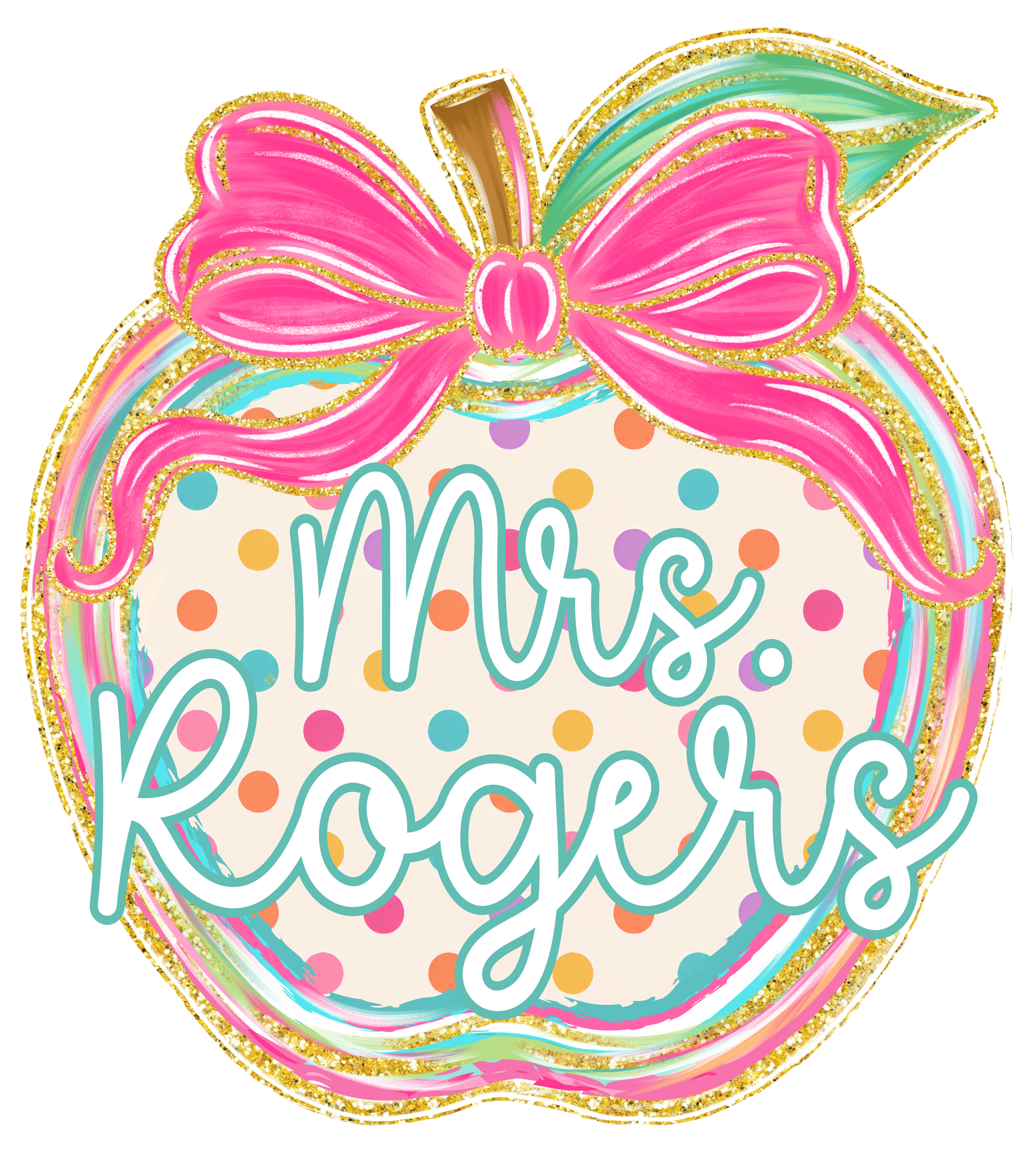 Personalized polkadot Apple