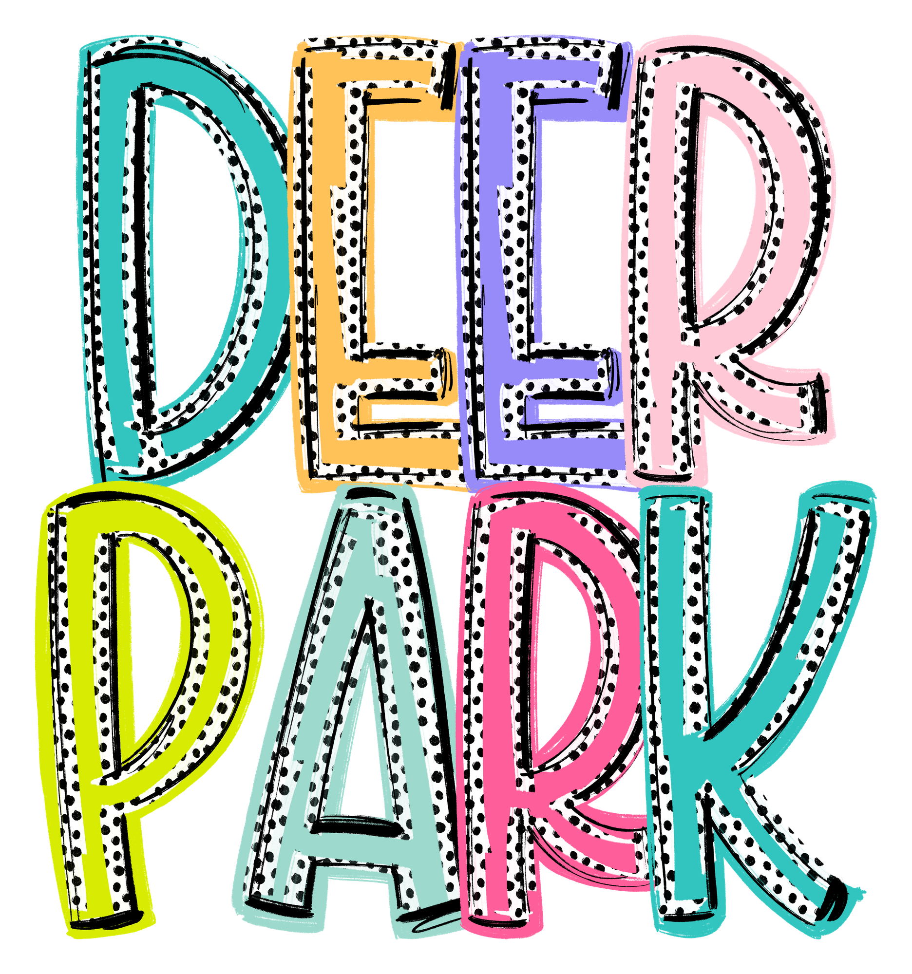Personalized Colorful 2 Line Dixie Name