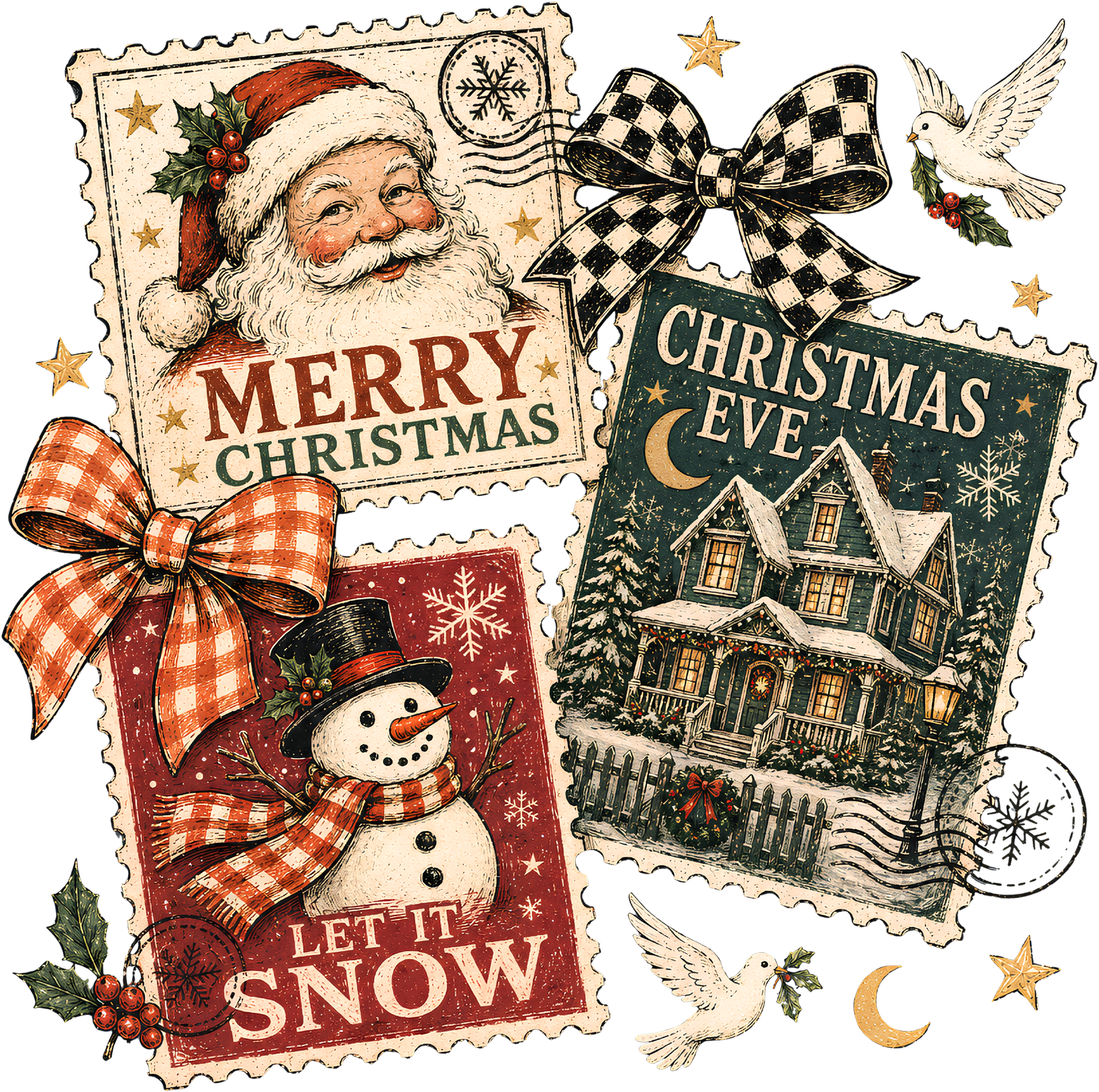 Christmas Postage Collage