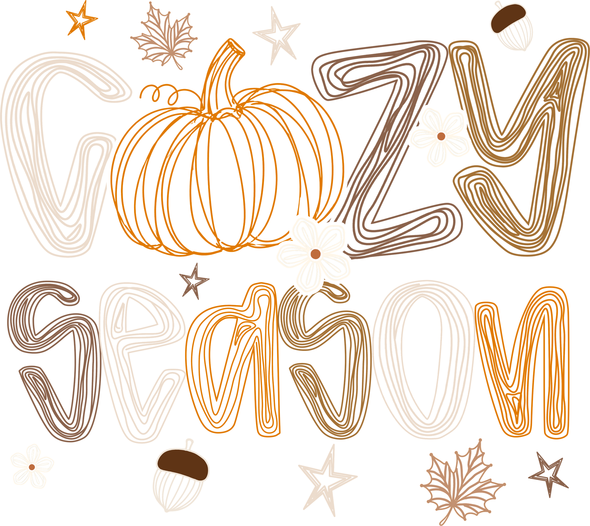 Cozy Autumn Pumpkin Letters