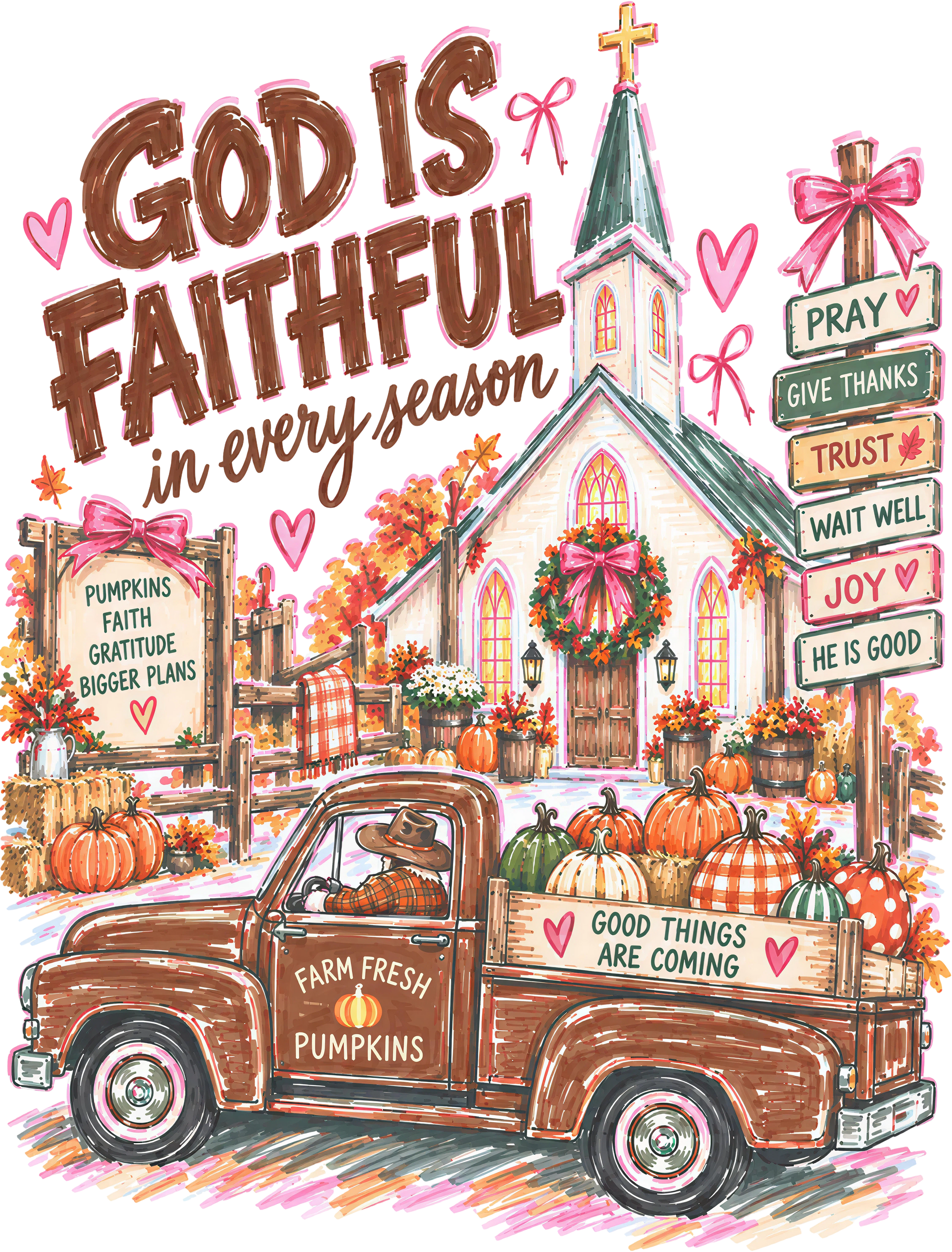 God Is Faithful Pumpkin Truck