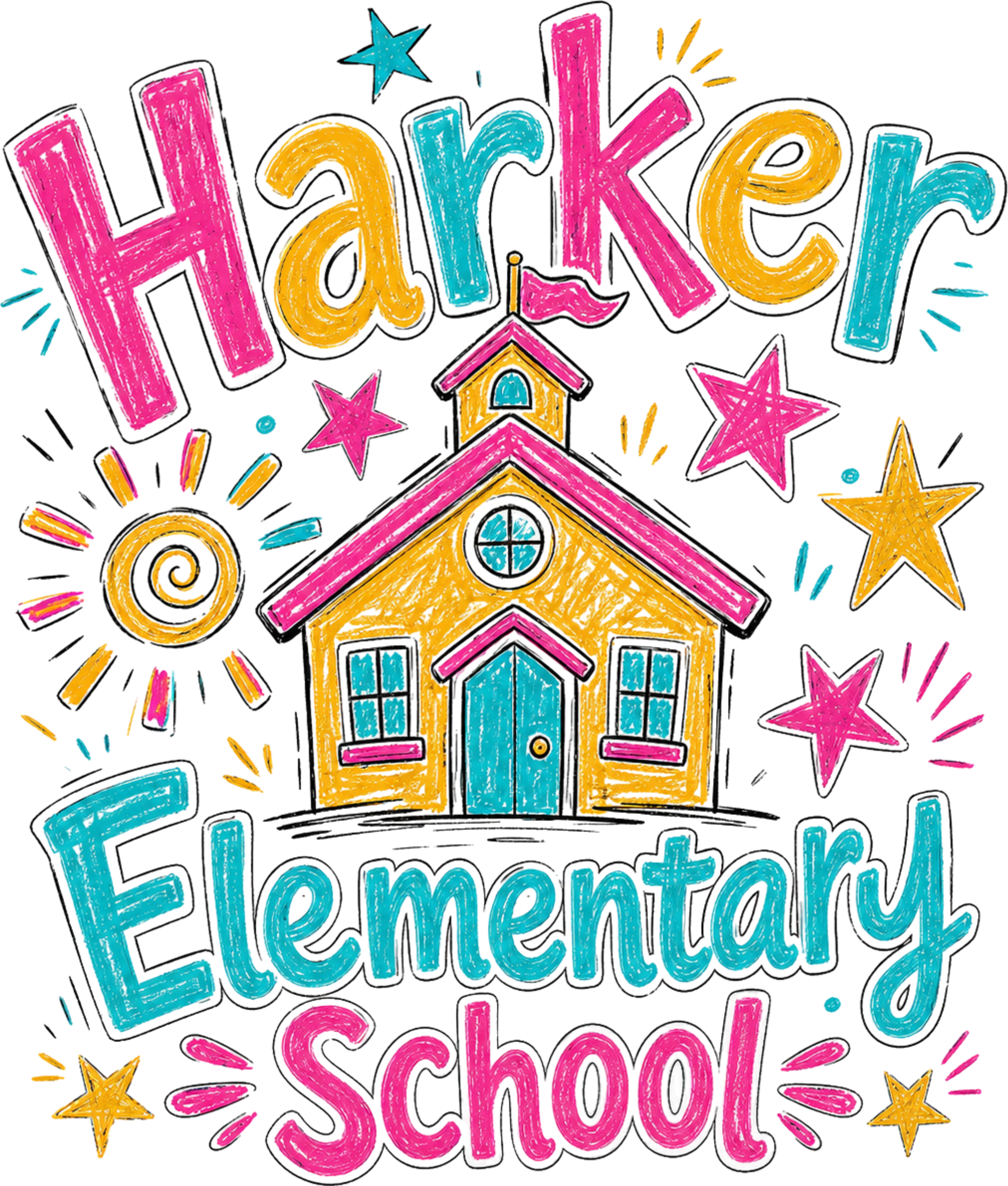 Personalized Bright Color School House