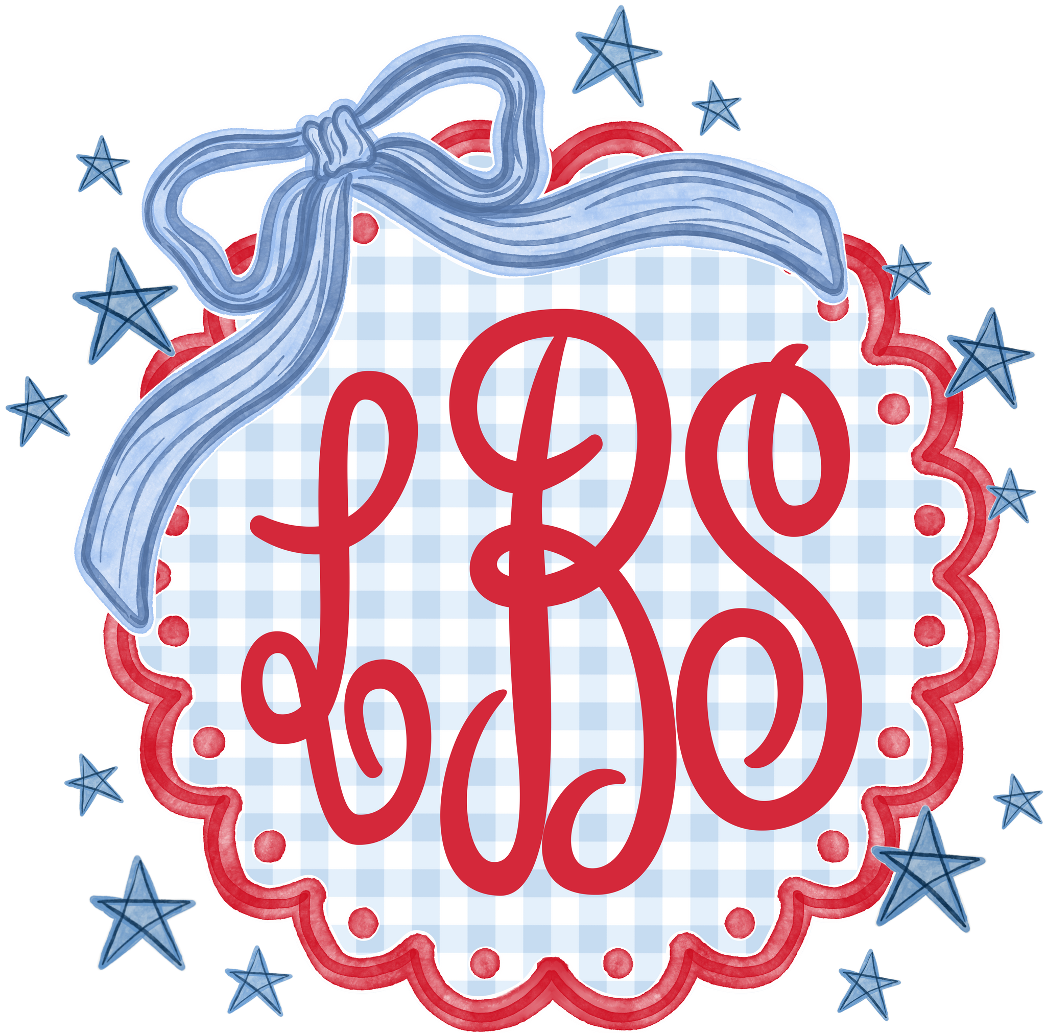 Personalized Patriotic Monogram Frame