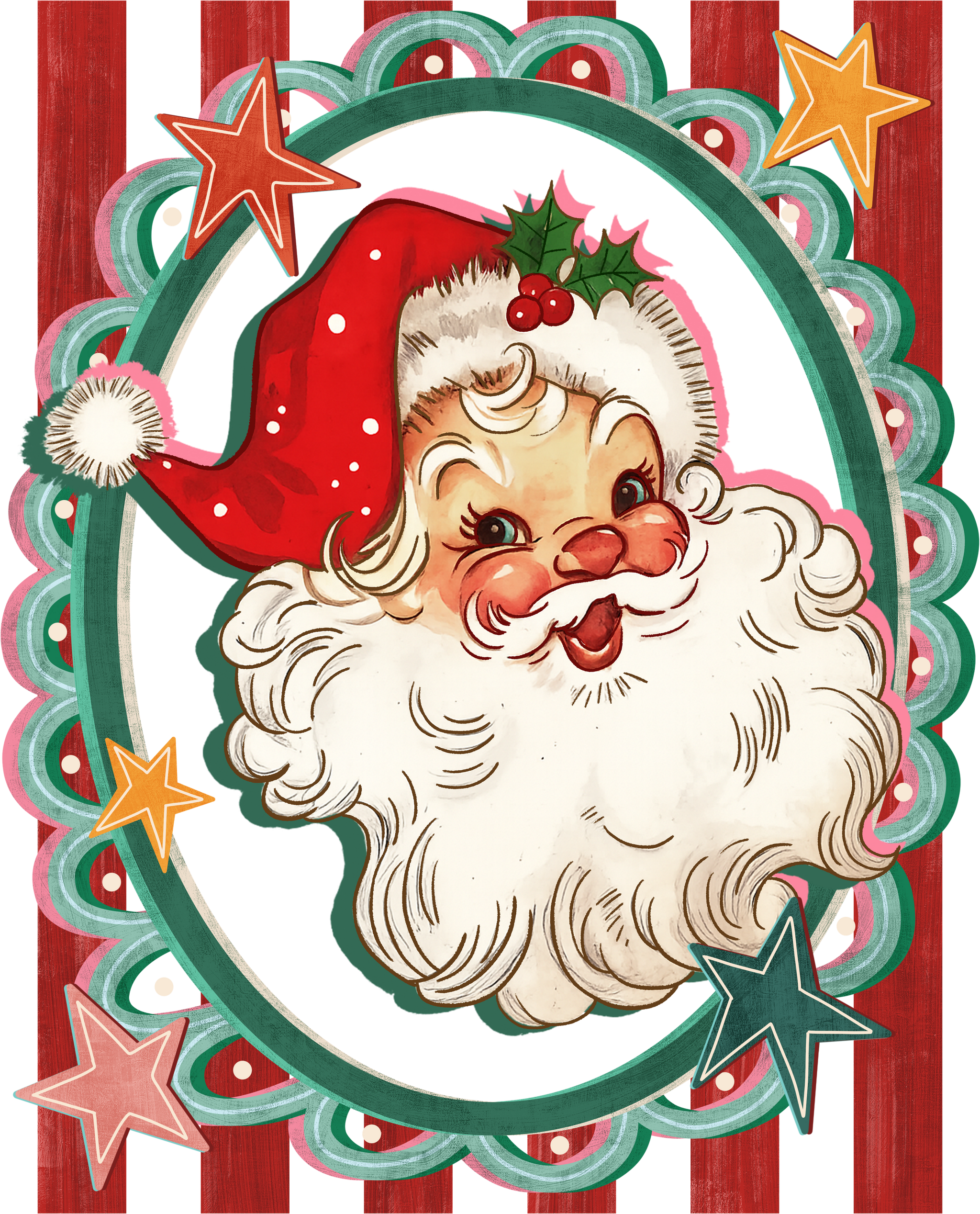 Vintage Santa Face