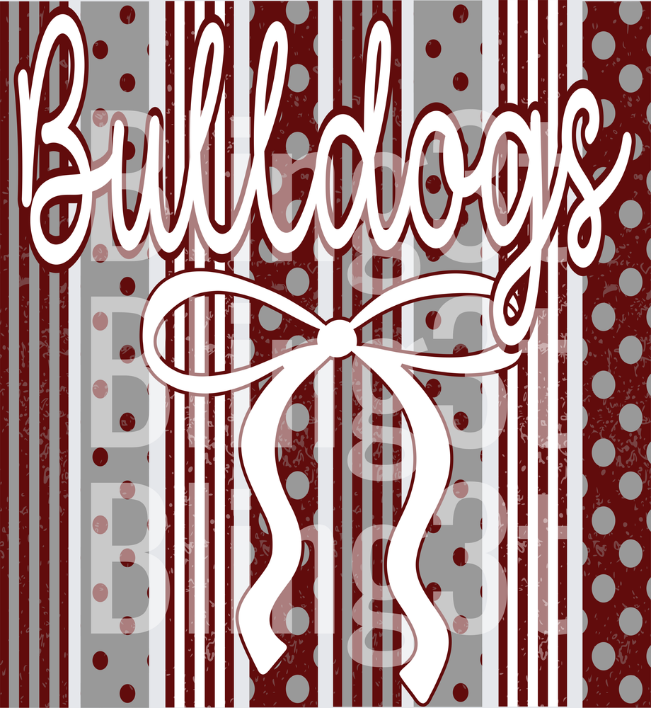 Bulldogs Maroon and gray stripes