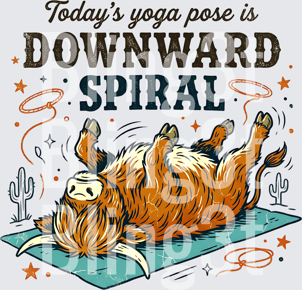 Cown todays yoga pose is Downward Spiral