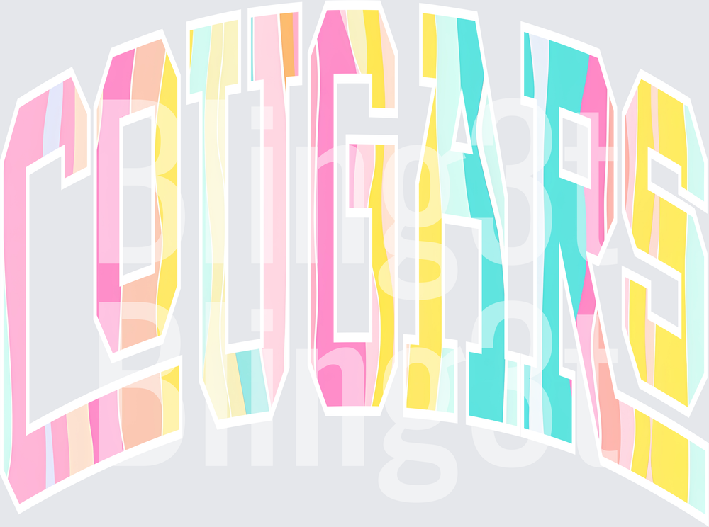 Personalized Arched Spring color word