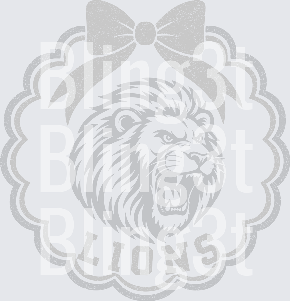 Lions Scalloped Frame gold and black