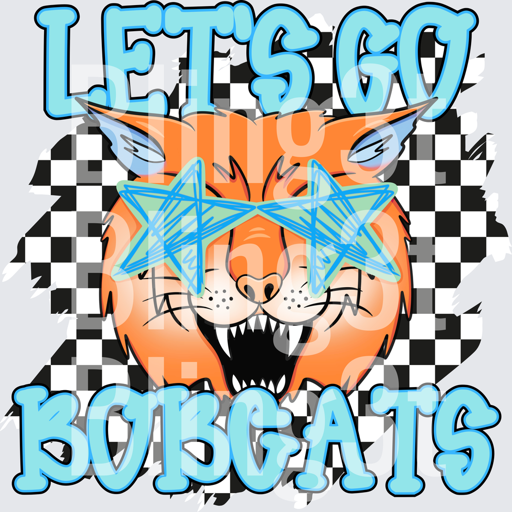 Let’s go bobcats checkered