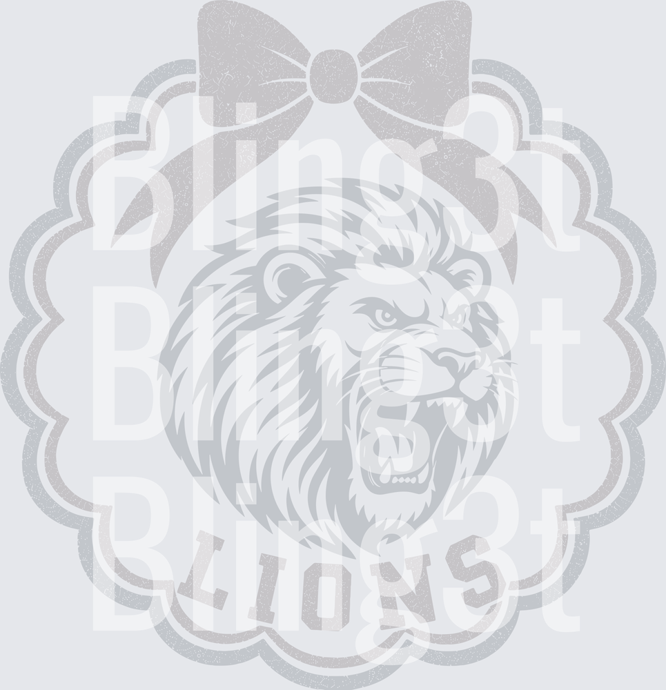 Lions Scalloped Frame red and royal