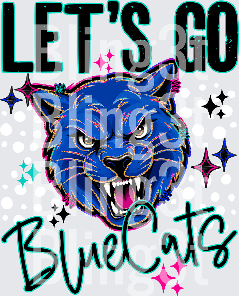 LETS GO MASCOTS BLUECATS