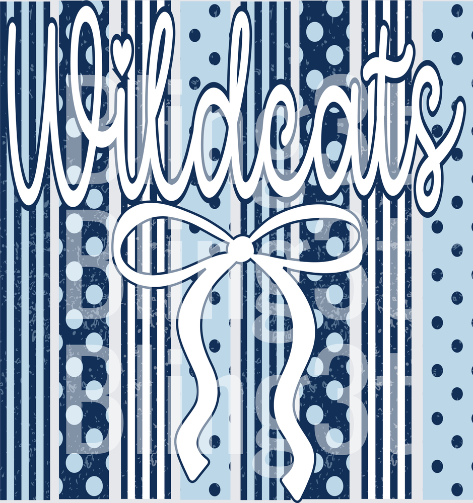 Wildcats navy and light blue stripes