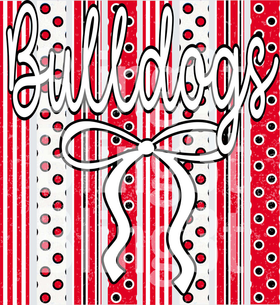Bulldogs red and white stripes