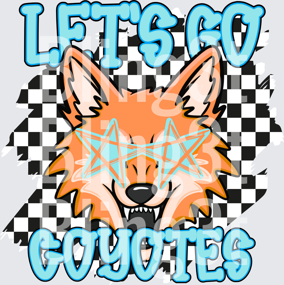 Let’s go coyotes checkered