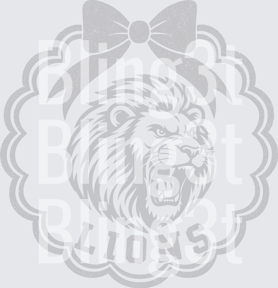 Lions Scalloped Frame maroon and black