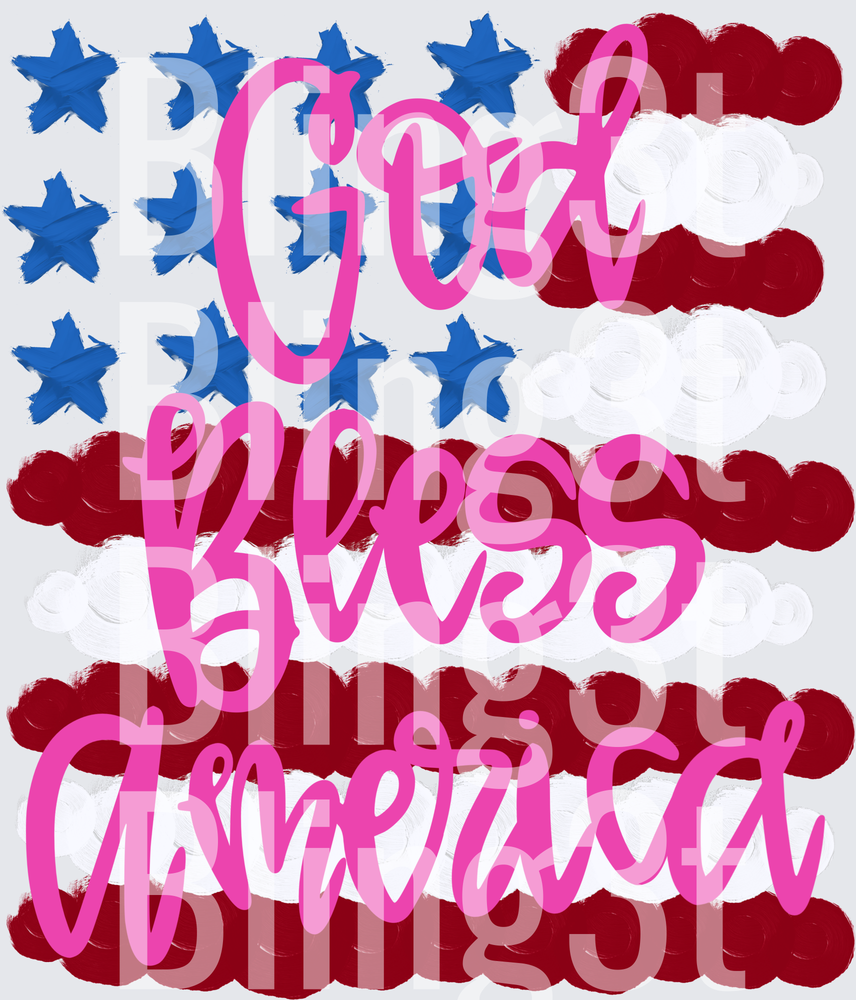 God Bless America pink