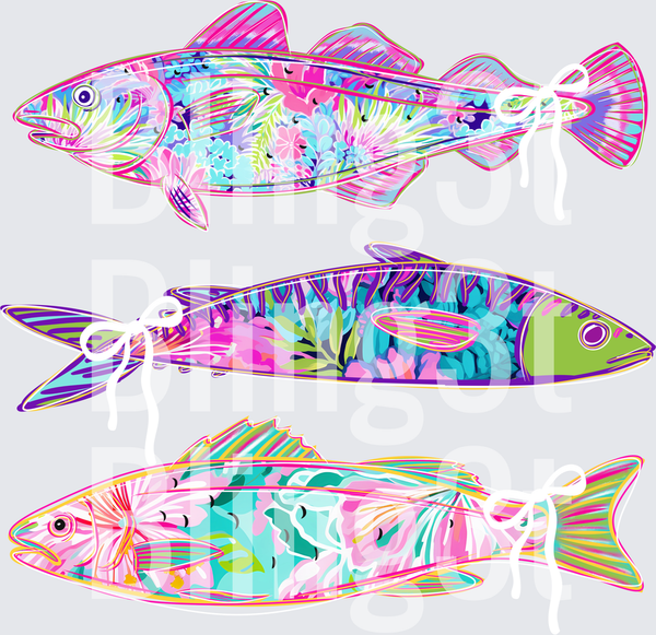 Tropical fish with bows - Bling3t