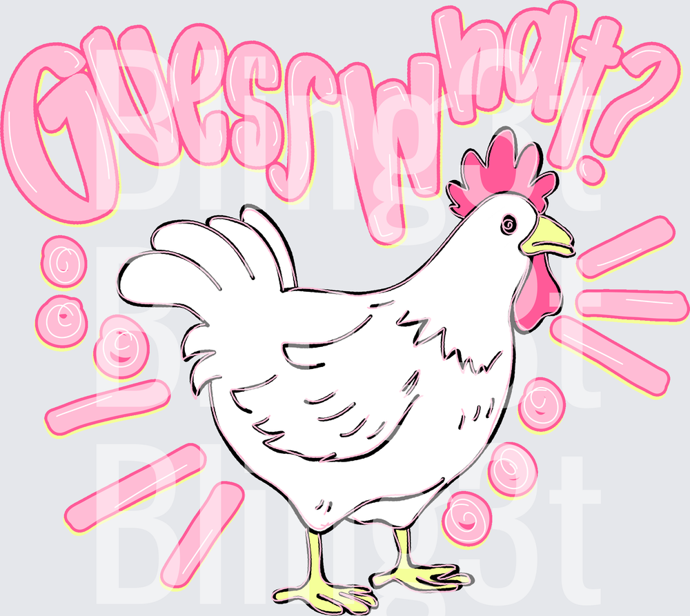 Guess what front pink