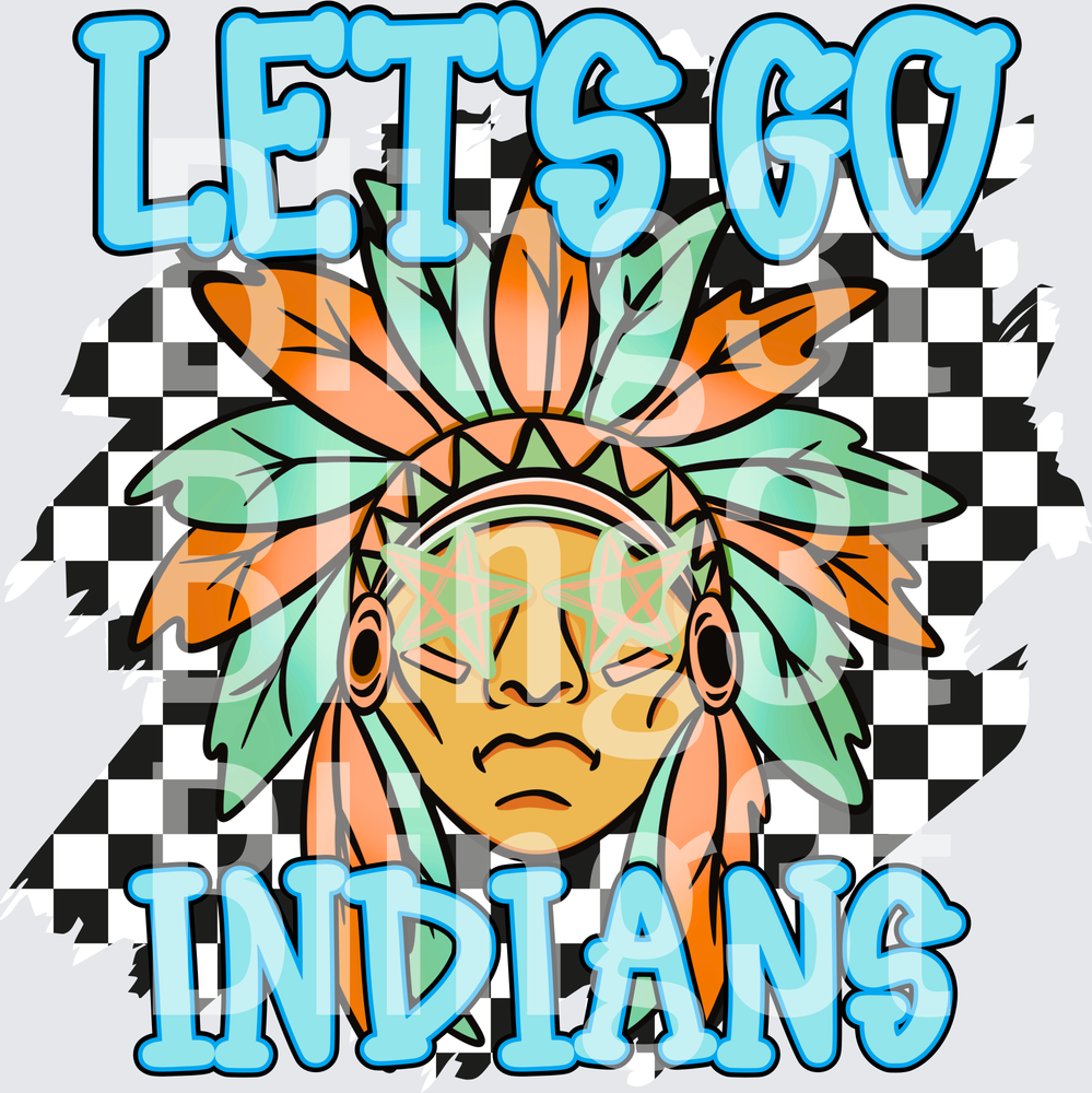 Let’s go Indians checkered