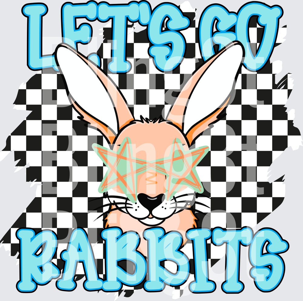 Let’s go rabbits checkered
