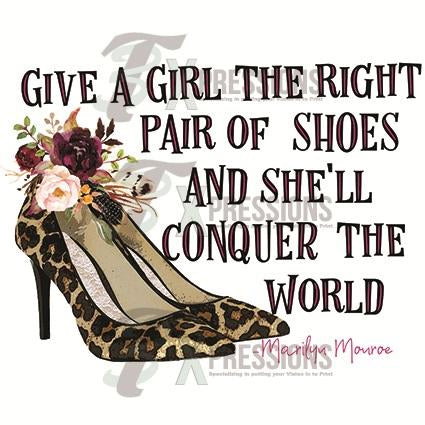 Give a Girl the right pair of shoes, leopard heels
