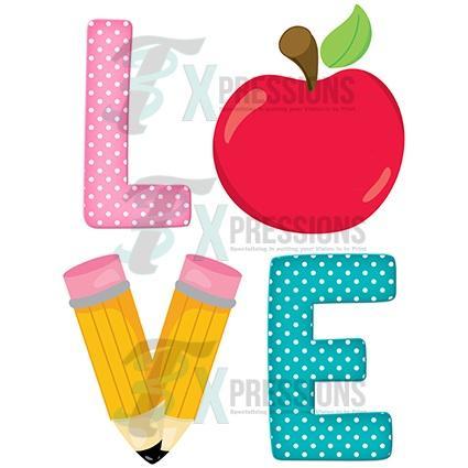 Love, school supplies