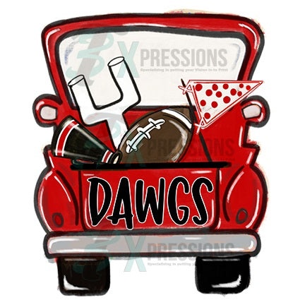 Personalized red football truck - bling3t