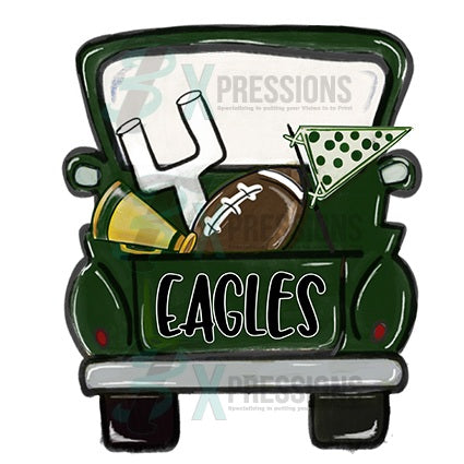 Personalized Forrest Green football truck - bling3t