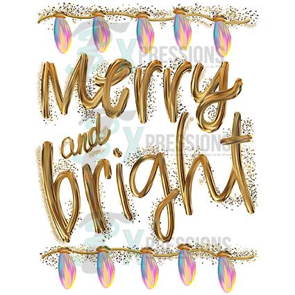 Merry and Bright Gold and Lights