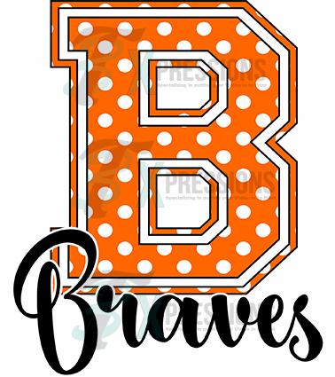 Orange Polkadot Varsity Letter