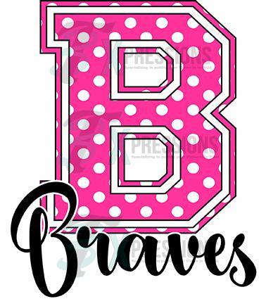 Pink Polkdadot Varsity Letter