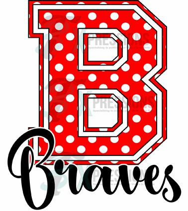 Red Polkadot Varsity Letter