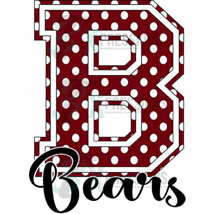 Personalized Burgundy Varsity Letter