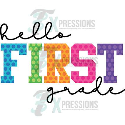 Hello 1st Grade rainbow