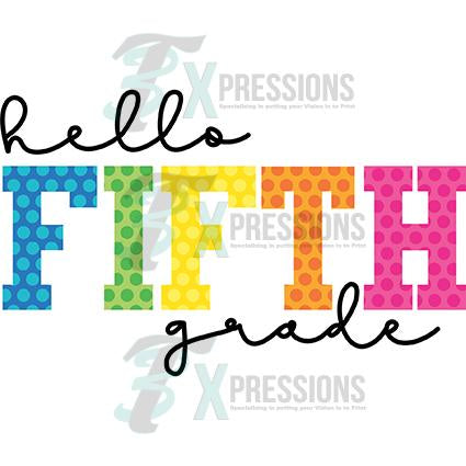 hello 5th grade rainbow