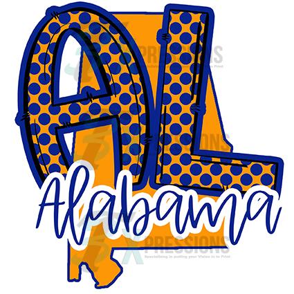 Al Alabama Gold and Blue