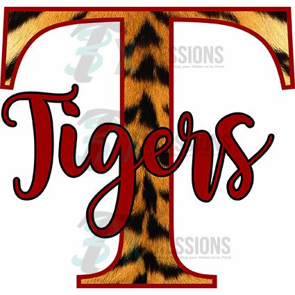 Personalized Tiger Print Block Letter
