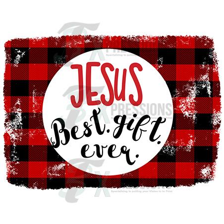 Jesus the Best Gift Ever Buffalo Plaid