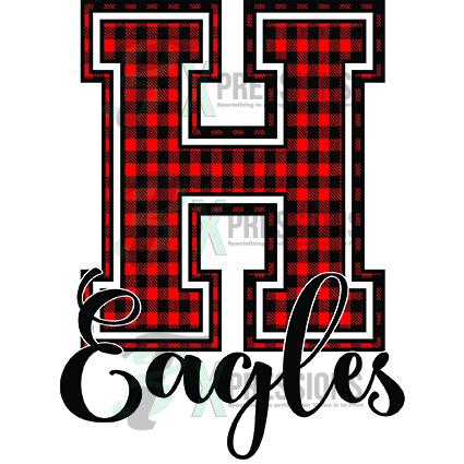 Personalized Red Buffalo Plaid Varsity Letter