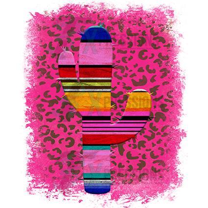 SERAPE CACTUS ON PINK LEOPARD