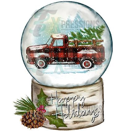 Buffalo Plaid Snow Globe